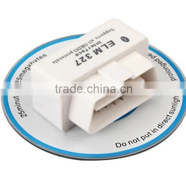 Super Mini Elm 327 White V1.5 Bluetooth OBD2 OBD II Car Diagnostic Scanner For Android Symbian Windows photo-3
