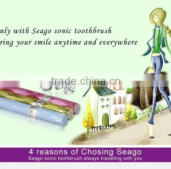Fashion Lady Sonic Waves Shaking Electric Toothbrush With Cap photo-3