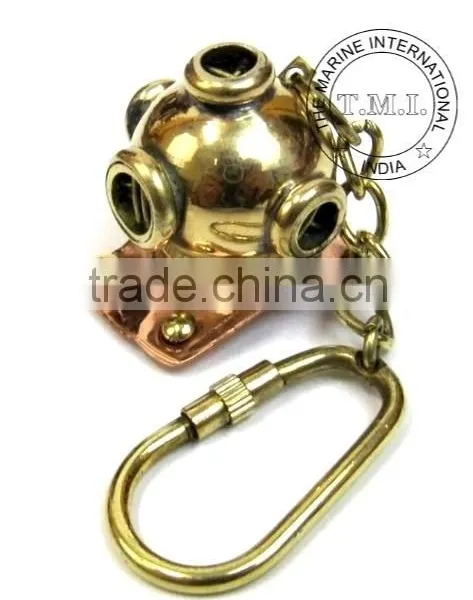 DIVING HELMET KEY RING - DIVER HELMET KEY RING - DIVING HELMET KEY CHAIN - VINTAGE NAUTICAL COLLECTIBLE GIFT