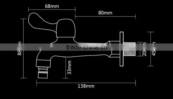 Cold Water Wall Mounted Sprinkle Water Washing Machine Faucet Cartridge photo-3