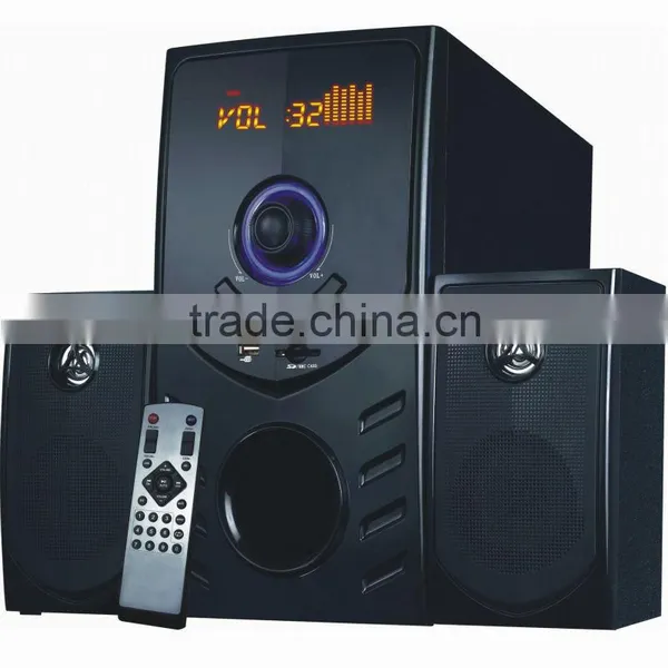 2014 Good Price 2.1 Multimedia Speaker With USB SD FM Remote
