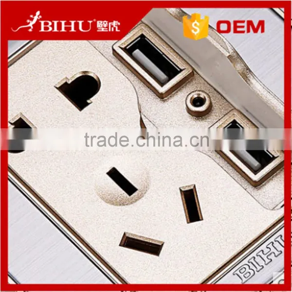 Universal Wall Socket USB Charger 86*86 Socket With 2 USB Outlet photo-6