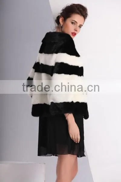 Hot Sale Nature Mink Fur Coat With Top Quality Mink Pelt for Winter Made In China photo-5