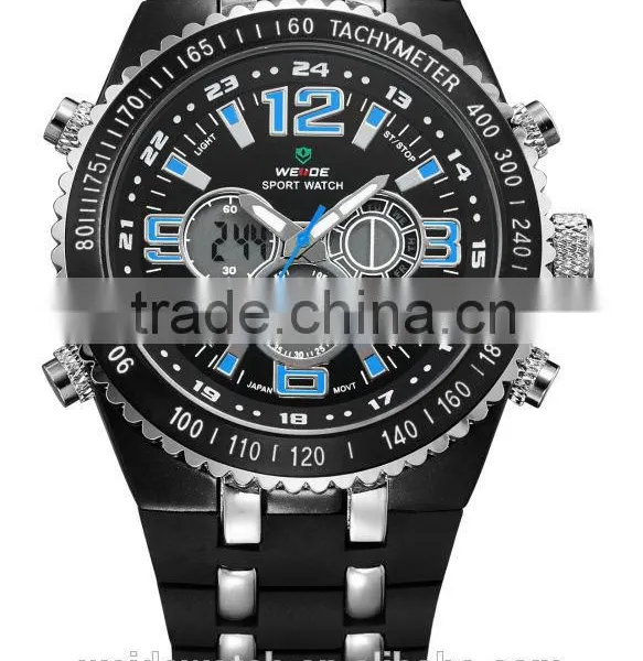 WEIDE 2015 Cheap Rubber Watch WH1107-6 Watch Personalized Lcd Hands Watch photo-2