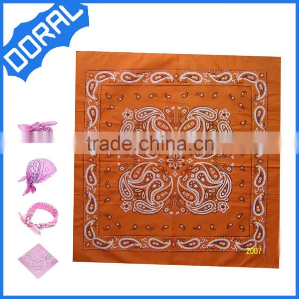 2015 Best Selling Products Square Pasiley Cotton Bandana