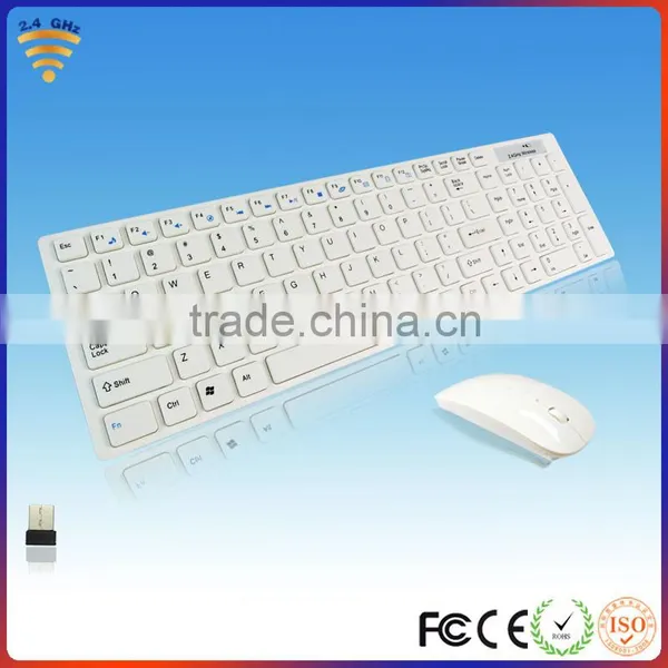 Slim Usb Ergonomics Standard Wireless Keyboard Mouse Set for PC photo-3