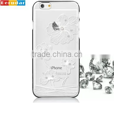 Wholesale Fashion Flower Diamond Hard Cases for Iphone 6 Plus photo-3