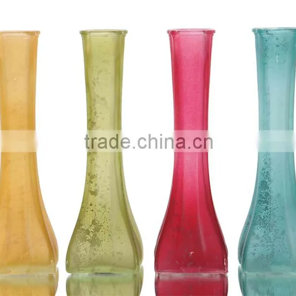 Ribbed Antique Colored Glass Vase photo-2
