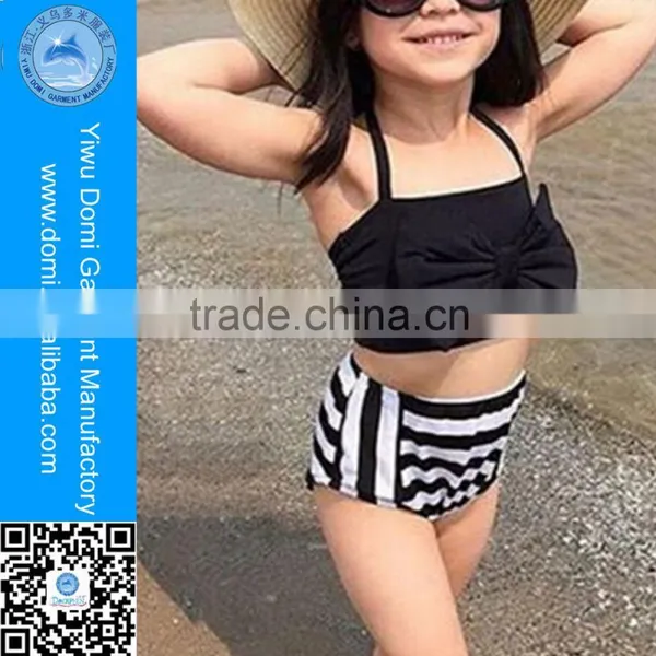 Domi 3-10 Y Big Girls Bathing Suit Two Pieces Bow Swimwear Sexy Kids Bikini