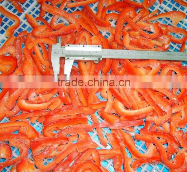 IQF frozen red Pepper Sliced Red pepper