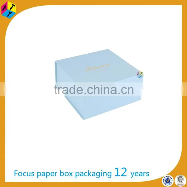 Blue Elegant Rigid Cardboard Paper Making Hat Boxes photo-4