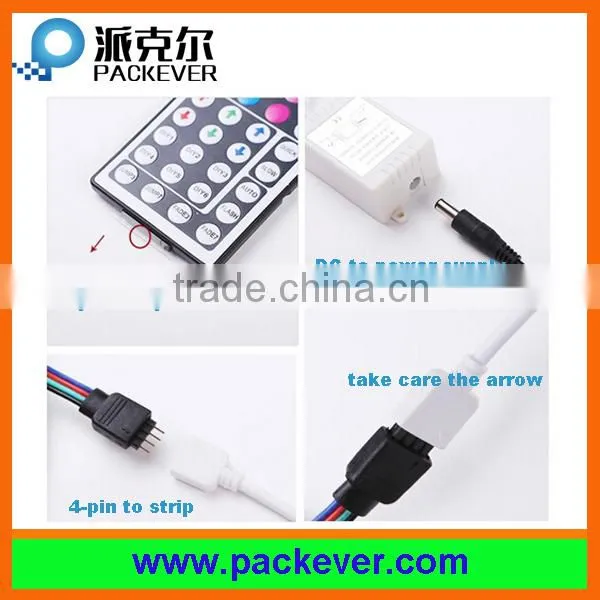 DC 5V-24V Input 6A Output 24 Keys IR Wireless Remote Control Rgb LED Controller photo-3