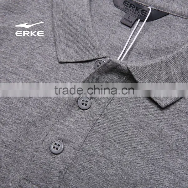 ERKE Exclusive Design Casual & Elegant Mens Summer Mirco Collar Short Sleeve t Shirt of 100% Cotton for Office Cheap Wholesale photo-5