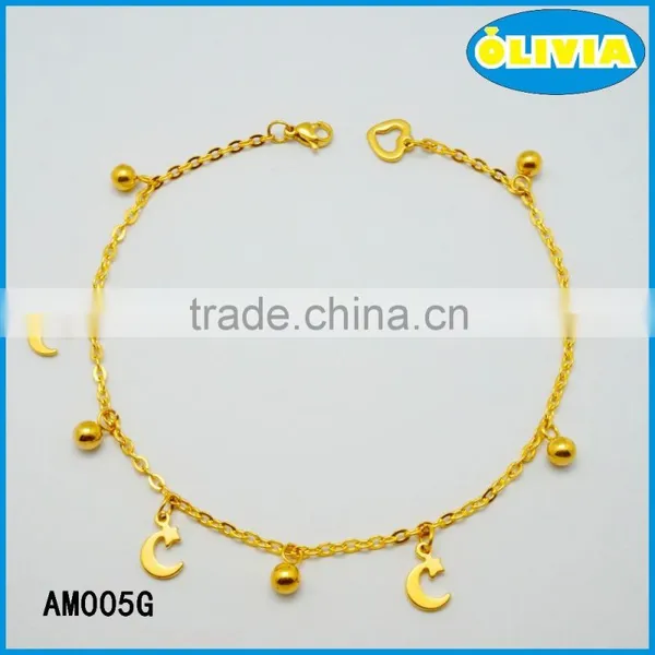 Olivia Jewelry Hot New Body Jewelry Stainless Steel 18k Gold Anklet For Girls photo-4