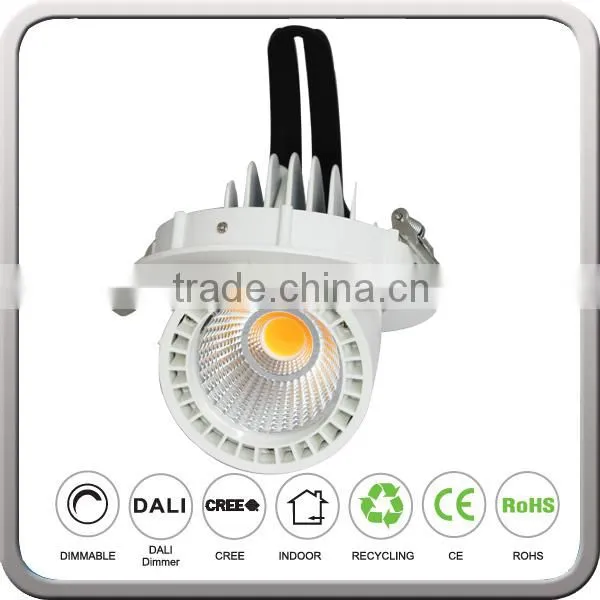 7 Inch 180mm Cutout 30W 40W 50W Gimbal LED Down Light Black or White Shell photo-2