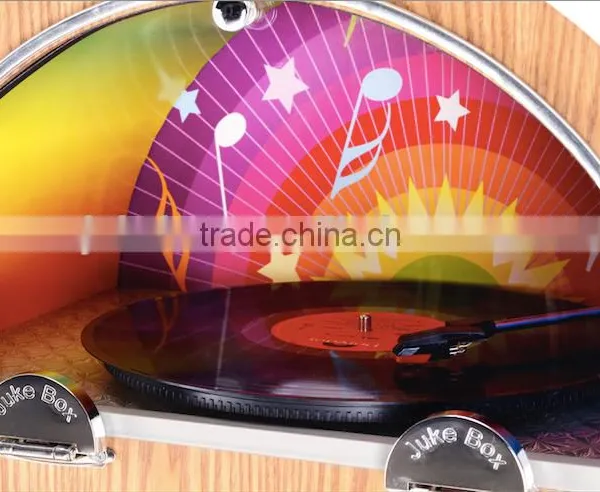 Large Vintage Wooden Jukebox With Record Vinyl Player / Home Radio/built in Bluetooth Speaker photo-2