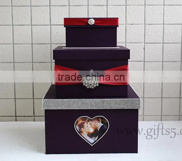 Elegant Wedding Card Box Handmade Wedding Box With Photo Frame photo-3