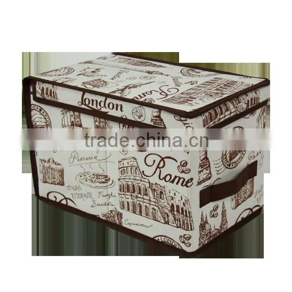 NEWEST Europe Textile Organizer Non Woven Storage Box With Lid photo-3