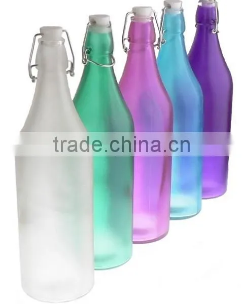250ml,500ml,1000ml Frosted Color Glass Empty Bottles photo-2