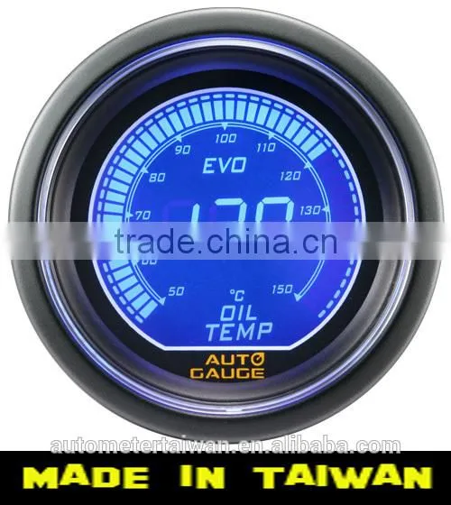 52mm digital blue / red LCD Oil Temp gauge/ With temp sensor