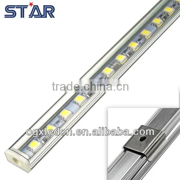 Aluminum LED Leisten Strip DC12V 14.4W/M Transparent Cover White photo-2