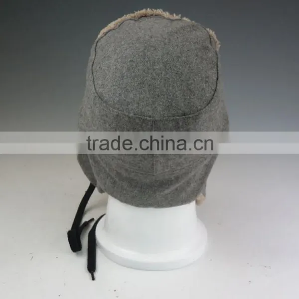 Fleece Winter Hat With Leather Patch photo-3