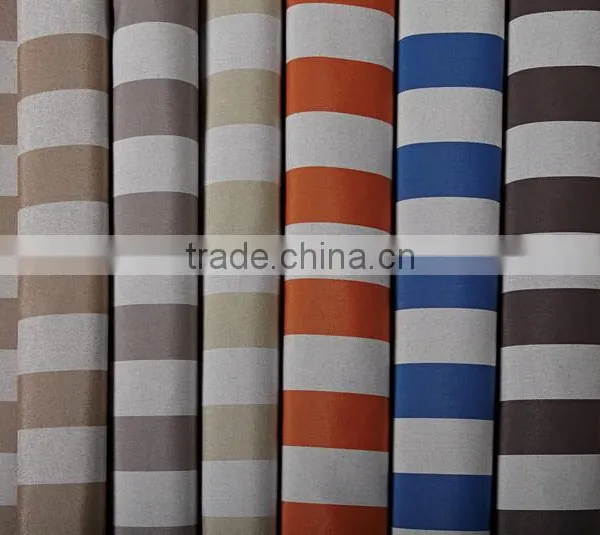 Factory Direct Custom Stripe 100% Polyester Weave Good Quality Patio Sofa Upholstery Fabric and Textile Outdoor Fabric