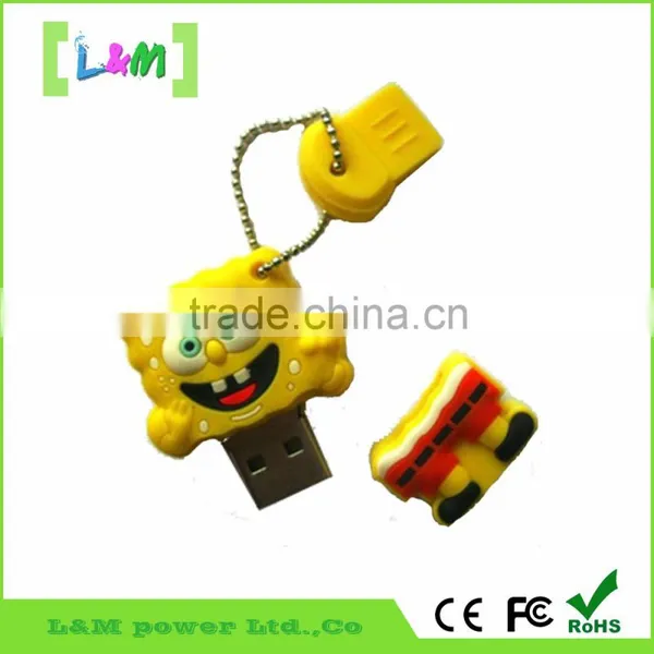 Hot Sale Free Sample Silicon/SpongeBob Usb Flash Memory Drive photo-3