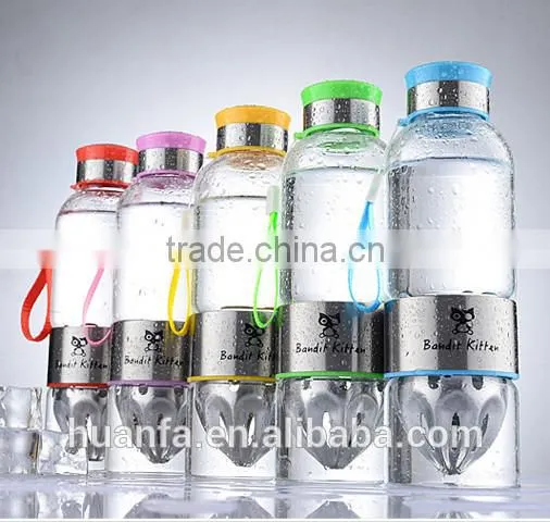 Wholesale 500ml Glass Drinking Sports Water Bottle ,Environmental Borosilicate Fruit Water Bottle With Stainless Steel Infuser photo-3