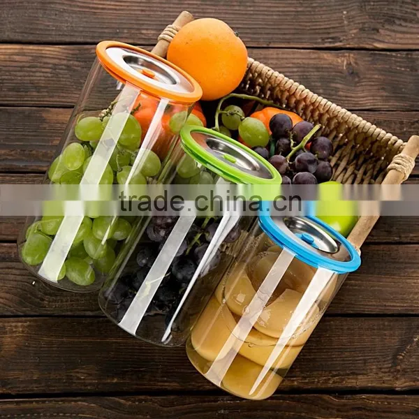 Borosilicate Glass Jars With Wood Lid With Vacuum Pump QM3369 photo-5