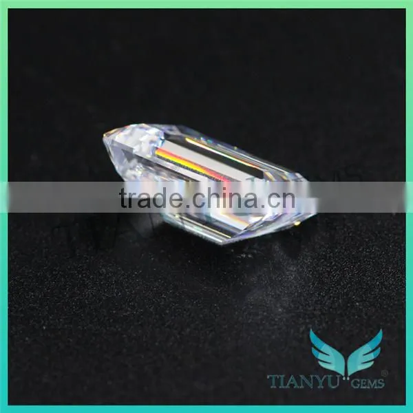 Wholesale Heat Zircon Gemstones for Jewelry White Emerald Cut Syntheic CZ Stone Gems Price photo-4