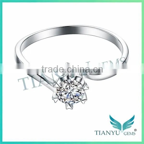925 Sliver Wedding Rings Foreverone 8 Hearts & Arrows VVS1 E-F Round Cut Moissanite Diamond Engagement Rings photo-2