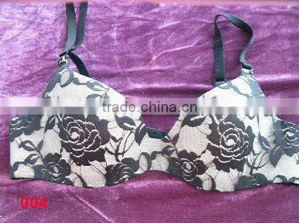Black Lace Covered Bra