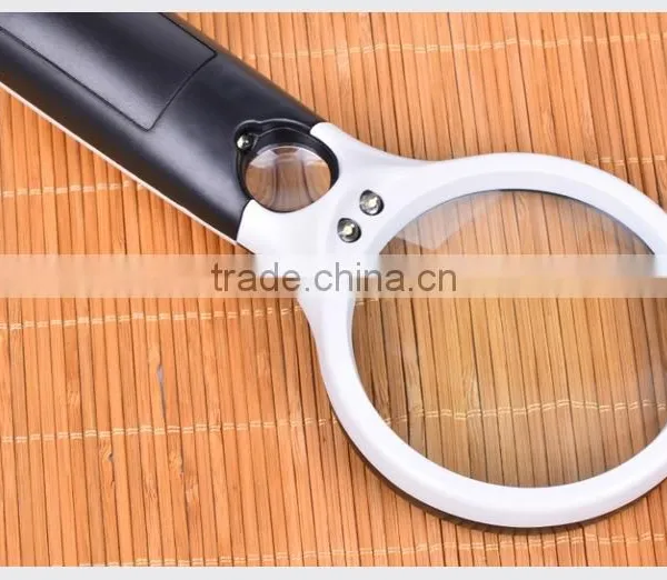 45X Handheld Magnifier 3 LED Light Reading Magnifying Glass Lens Jewelry Loupe photo-4