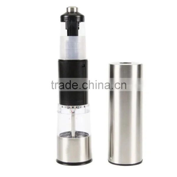 Automatic Stainless Steel Battery Operated Salt or Pepper Mill and Grinder photo-3
