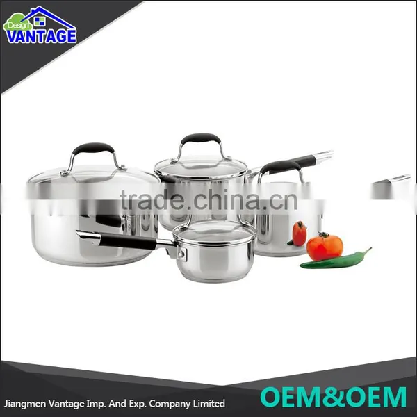 High Quality Stainless Steel Cooking Pot Color Coating Wholesale Cookware With Glass Lid photo-4