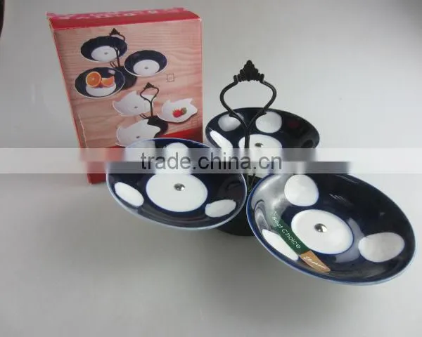 Glazed Ceramic Cake Stand With Color Box in Stock photo-3