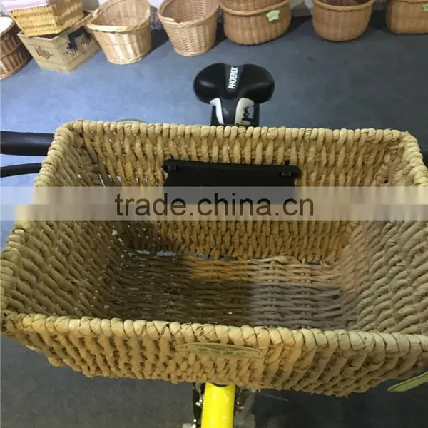 Hot Sale Wholesale Corn Rope Woven Delicate Front Bike Bicycle Basket photo-4