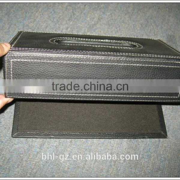 Black Leather & Rectangle Tissue Box Manufacturer From China photo-2