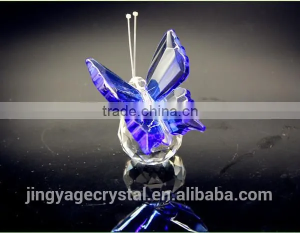 Elegant Blue Crystal Butterfly Model Church Anniversary Gift photo-2