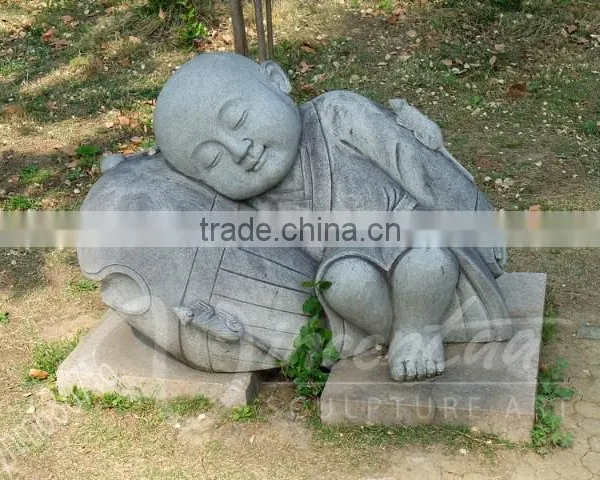 Garden Decoration Hand Carved Natural Marble Life Size Baby Buddha Statue for Sale photo-2
