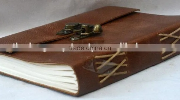 Handmade Vintage Brown Soft Leather Journal With Clasp photo-3