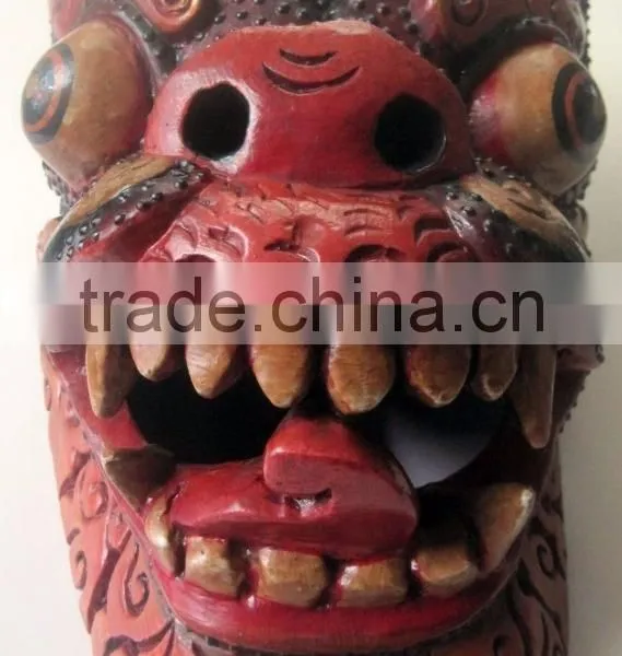 Dragon Mask Wall Hanging Decor Handmade in Nepal photo-2