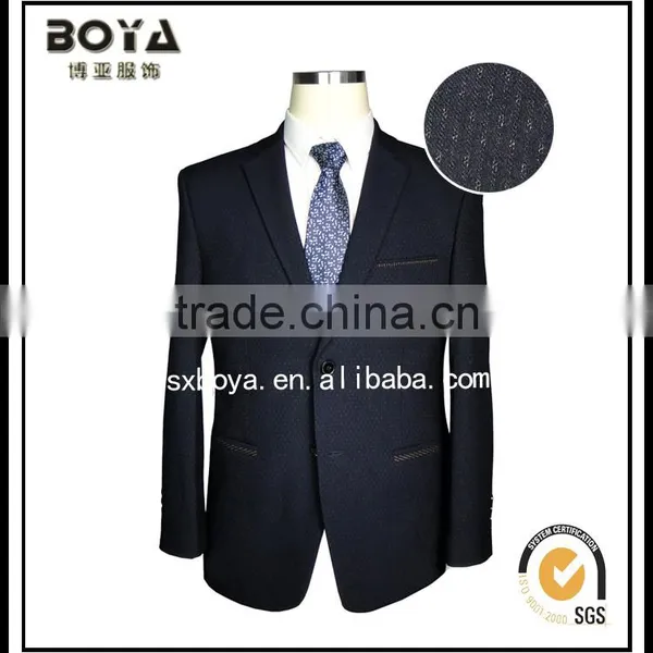 2015 Hot Sale Mens Blazer With Two Placket Resin Buttons photo-6