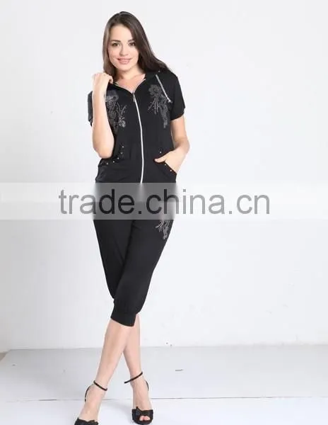 Summer Diammon Printing Wholesale Women Jogging Suits With Hood photo-5
