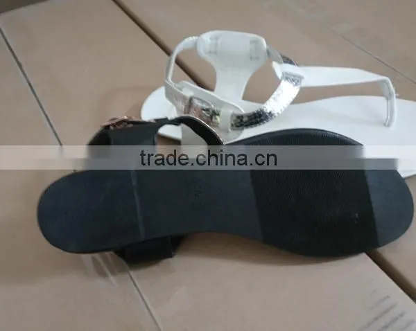 China Factory Stock Lady Flat Sandal Shoes Cheap Clearance Sale photo-2