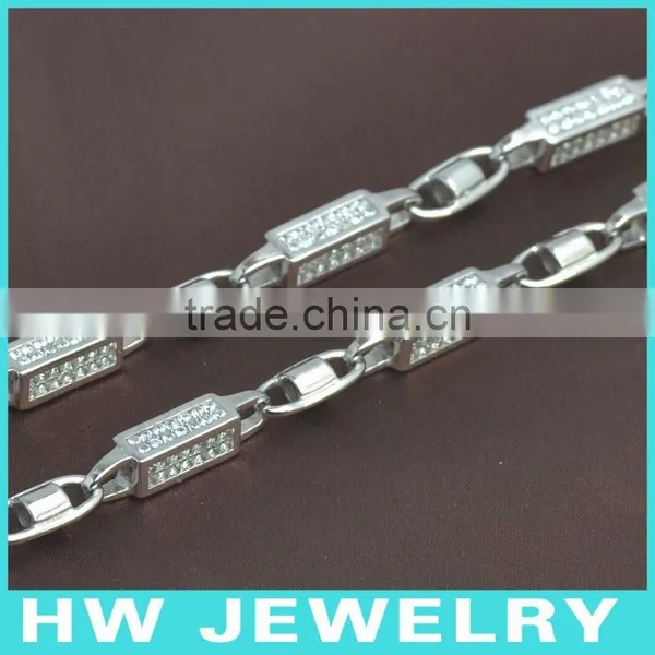 Bullet Chain, 36inch, Bling Bling Jewelry Necklace, Hip Hop Men Necklace,, Ice Out Jewelry,HWNE90318 photo-3