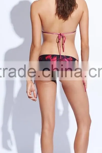 Ladies Fashion Halter and Dark Color Print Biniki photo-2