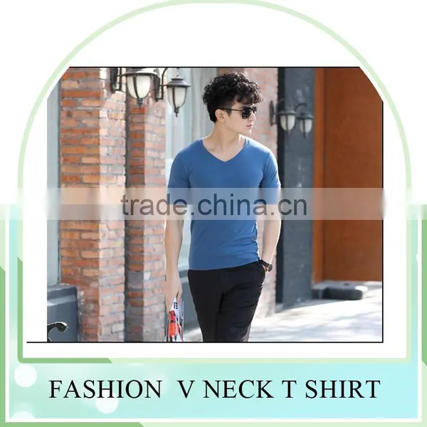 Design Your Own Short Sleeve v Neck t Shirt, v Neck t Shirts Bulk, v Neck Blank t Shirts for Men photo-2