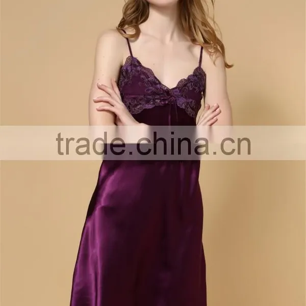 Sexy Satin Night Skirt Pajamas Sleepwear photo-2